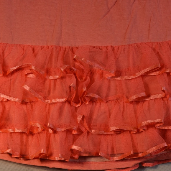 Orange Stretch Frill Skirt SZ 18 Justice - Picture 3 of 3